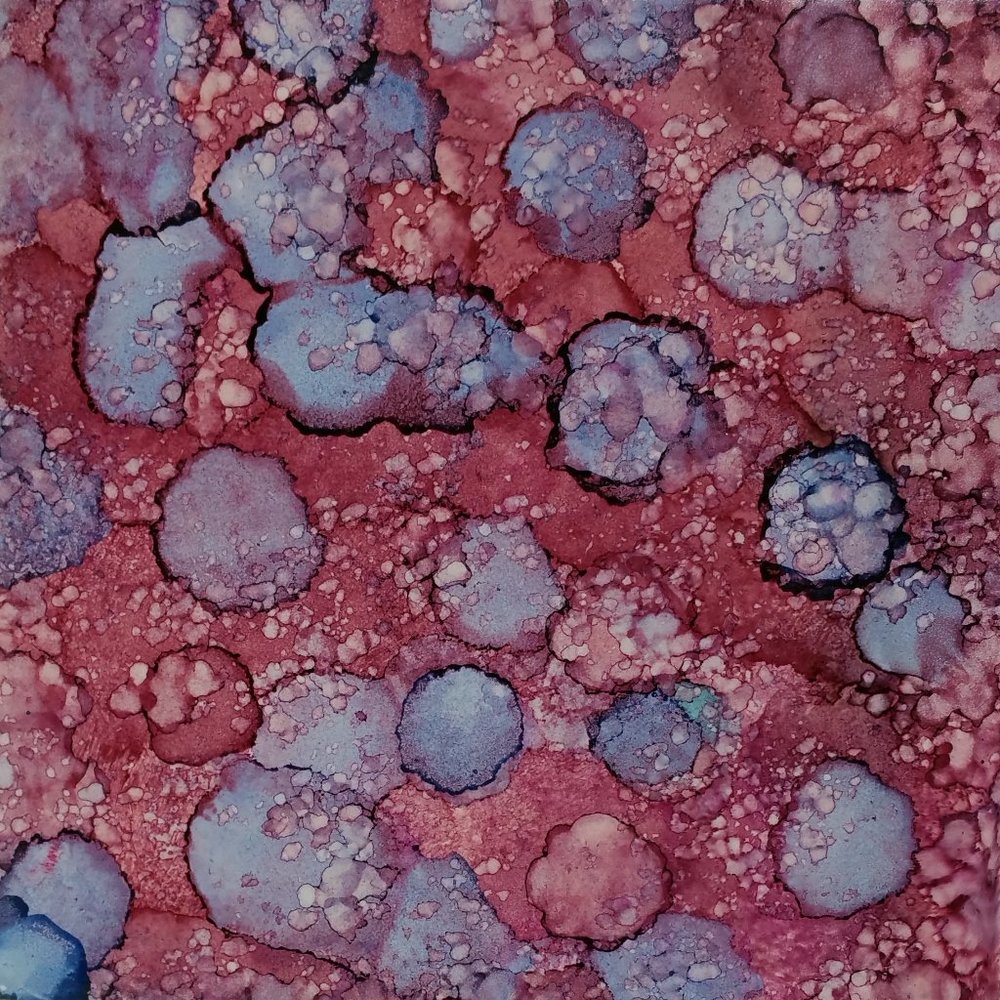 NWT 4 Coasters + Trivet Set 5 Handmade Jewels of the Style OOAK Set MulberryBlue